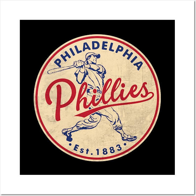 Old Style Philadelphia Phillies 1 by Buck Tee Wall Art by Buck Tee